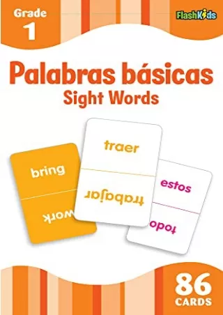 (PDF/DOWNLOAD) Sight Words (Flash Kids Spanish Flash Cards) 86 Cards (Flash Kids