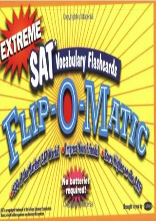 $PDF$/READ/DOWNLOAD Extreme SAT Vocabulary Flashcards Flip-O-Matic