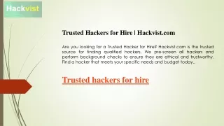 trusted hackers for hire hackvist
