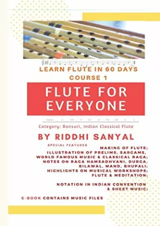 $PDF$/READ/DOWNLOAD FLUTE FOR EVERYONE: Learn Flute in 60 Days (COURSE Book 1 CO