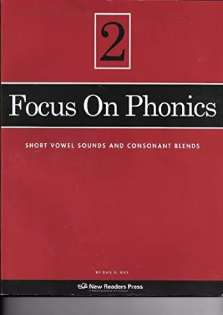 (PDF/DOWNLOAD) Focus on Phonics 2: Short Vowel Sounds and Consonant Blends