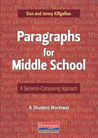 PDF/BOOK Paragraphs for Middle School: A Sentence-Composing Approach