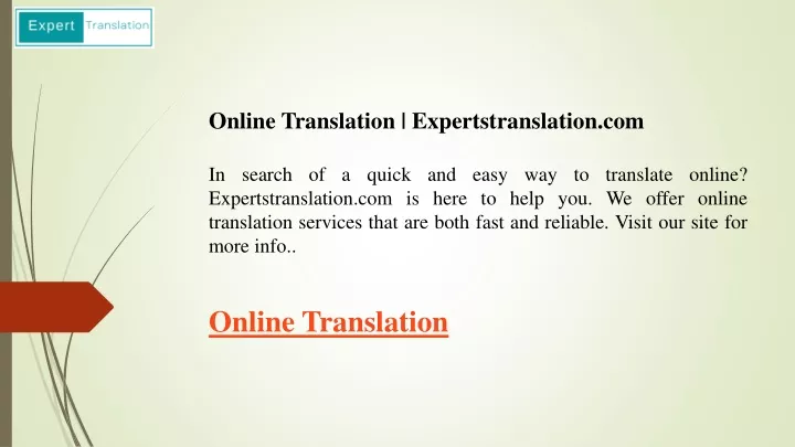 online translation expertstranslation