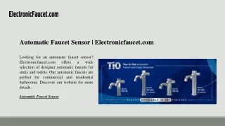 automatic faucet sensor electronicfaucet com