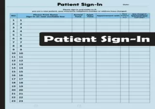 (PDF) Patient Sign In forms: Patient Sign in Book, Patient Sign in Sheets Hipaa