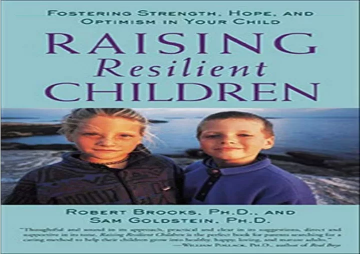 pdf raising resilient children fostering strength