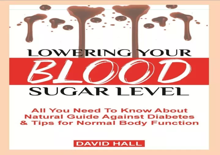 pdf lowering your blood sugar level all you need