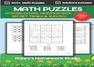 [PDF] Math Puzzles Grade 3 & Grade 4 (For Ages 8-10 Years Old): Sudoku Activity