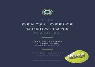 (PDF) Operations Manual: Detailed Systems to Run your Dental Practice (Dental Ma