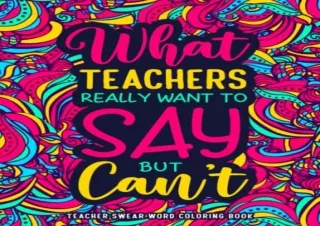 (PDF) Teacher Swear Word Coloring Book: A Hilarious & Funny Teacher Gift Idea fo
