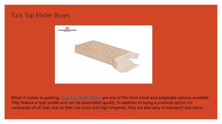 tuck top mailer boxes