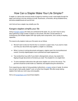 How Can a Stapler Make Your Life Simpler_.docx