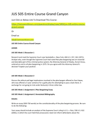 jus 505 entire course grand canyon