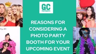 Reasons for Considering a Photo Party Booth for Your Upcoming Event