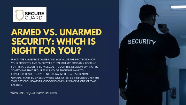 armed vs unarmed security which is right for you