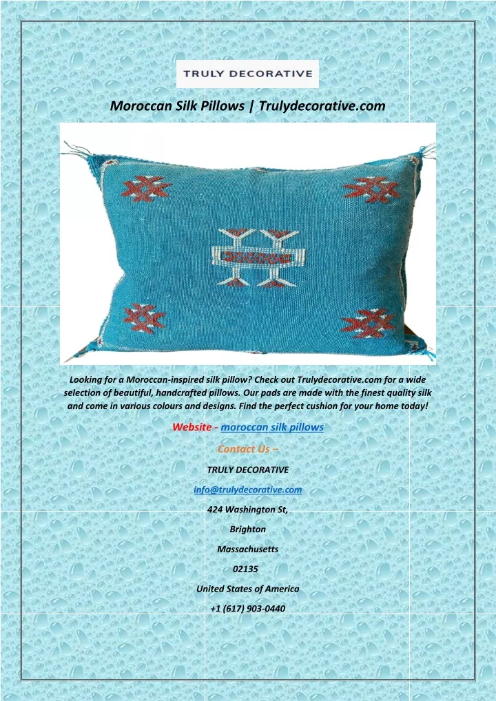 moroccan silk pillows trulydecorative com