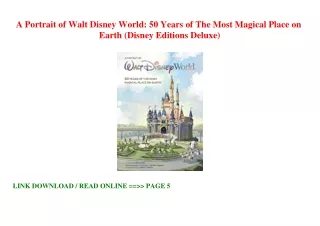 [READ] A Portrait of Walt Disney World: 50 Years of The Most Magical Place on Ea