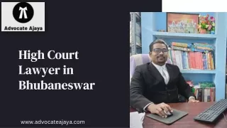 High Court Lawyer in Bhubaneswar