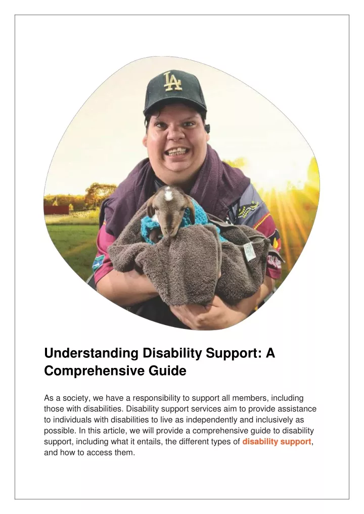 understanding disability support a comprehensive