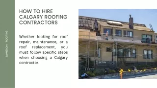 How to Hire Calgary Roofing Contractors