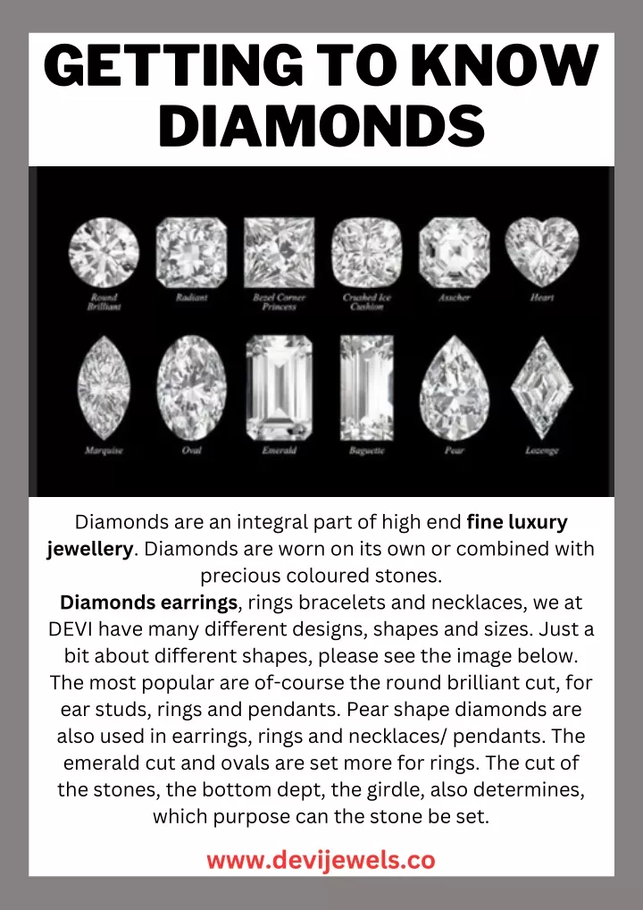 PPT - GETTING TO KNOW DIAMONDS PowerPoint Presentation, Free Download ...