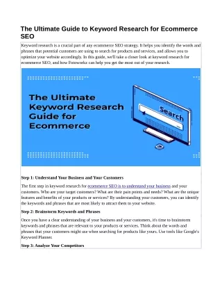 the ultimate guide to keyword research