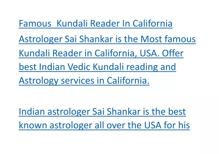 famous kundali reader in california astrologer