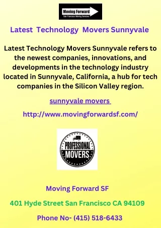 Latest Technology Movers Sunnyvale