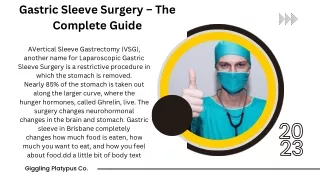 Gastric Sleeve Surgery – The Complete Guide