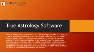 True Astrology Software | Future Point