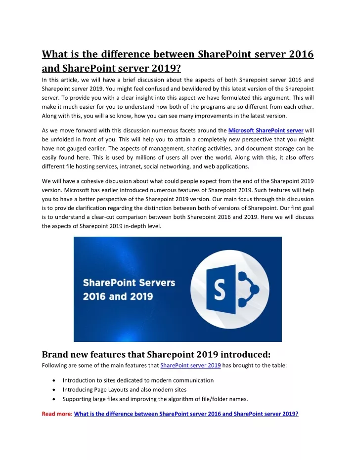 PPT - What Is The Difference Between SharePoint Server 2016 And ...