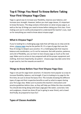 top 6 things you need to know before taking your