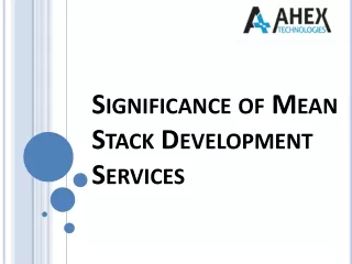 Significance of Mean Stack Development Services