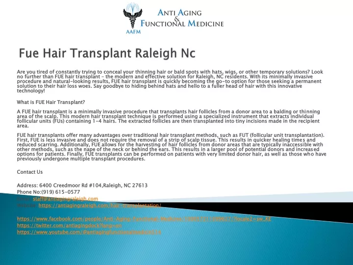 fue hair transplant raleigh nc