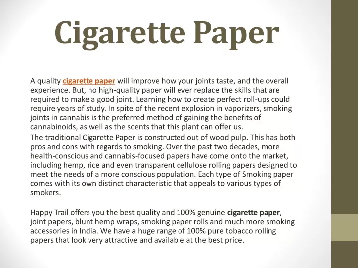 cigarette paper