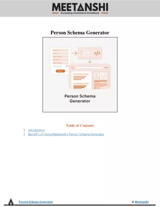 Person Schema Generator