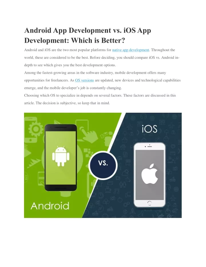 android app development vs ios app development