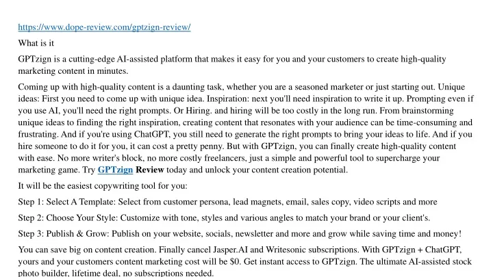 https www dope review com gptzign review what