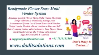 Best Flower Store Multi Vendor System - Readymade Clone Script