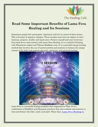 Lama Fera Healing in India