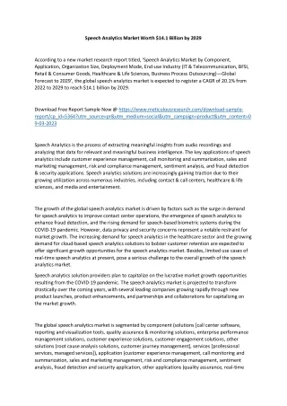 speech analytics market worth 14 1 billion by 2029