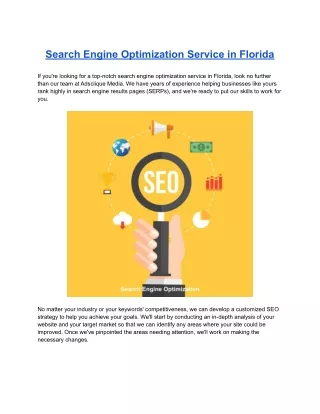 search engine optimization service in florida