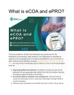 What is eCOA and ePRO - slide 1