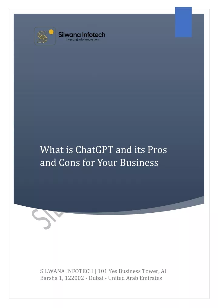 what is chatgpt and its pros and cons for your