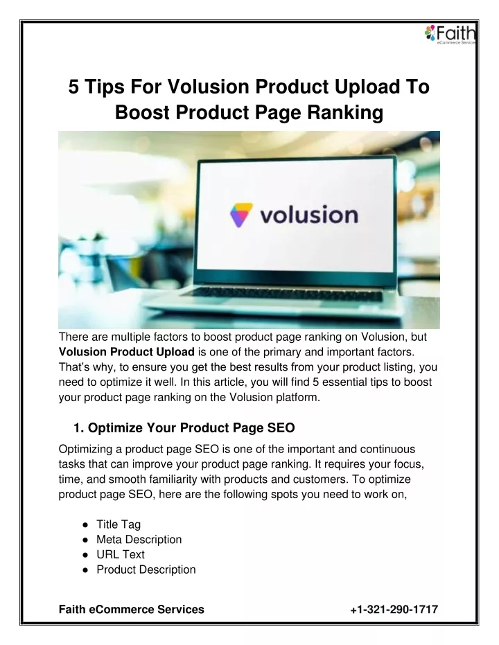 5 tips for volusion product upload to boost