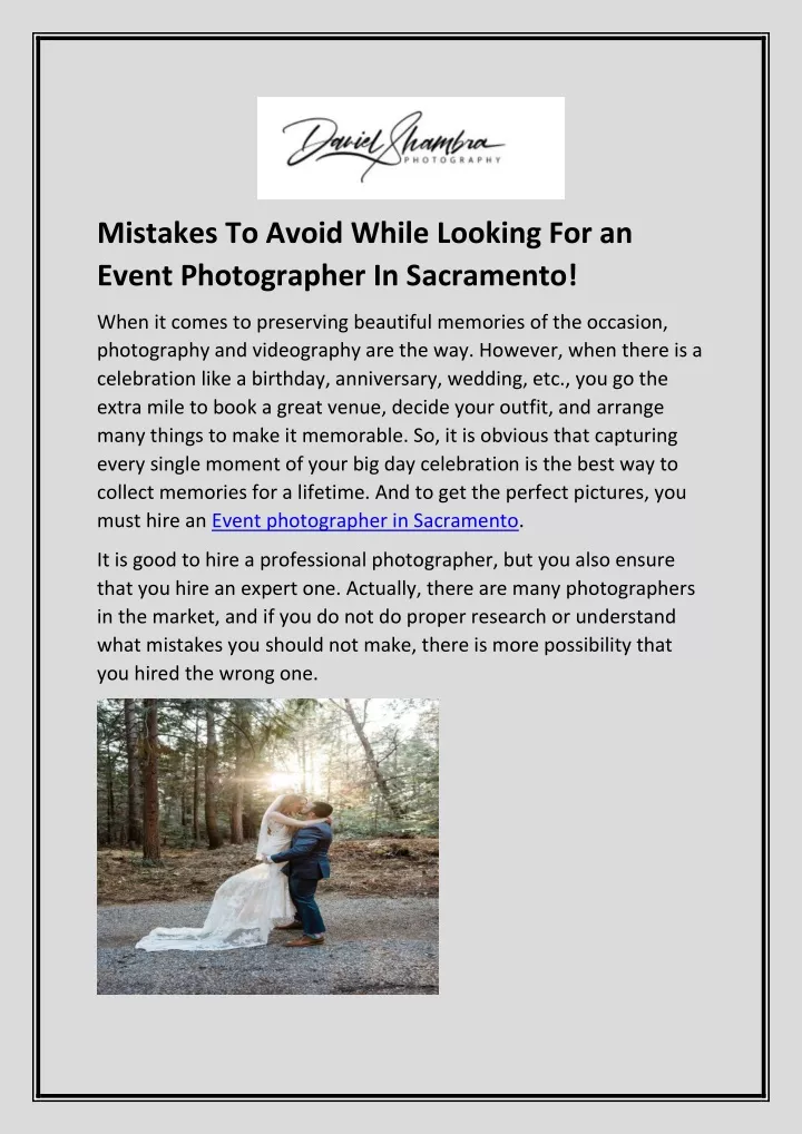 mistakes to avoid while looking for an event