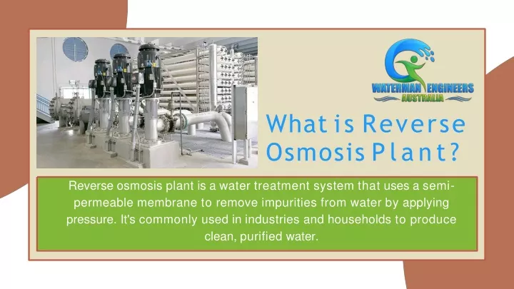 what is reverse osmosis plant