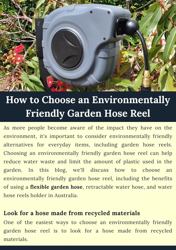 how to choose an environmentally friendly garden