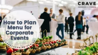 How to Plan Menu for Corporate Events