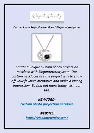custom photo projection necklace eleganteternity
